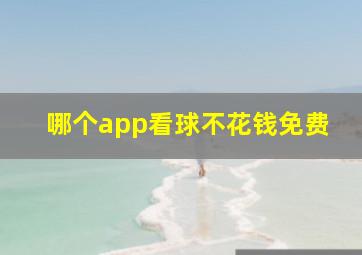 哪个app看球不花钱免费