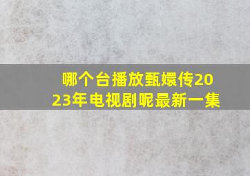 哪个台播放甄嬛传2023年电视剧呢最新一集