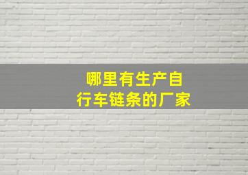 哪里有生产自行车链条的厂家