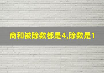 商和被除数都是4,除数是1