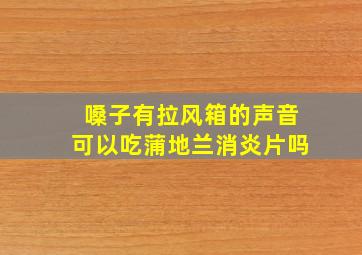 嗓子有拉风箱的声音可以吃蒲地兰消炎片吗