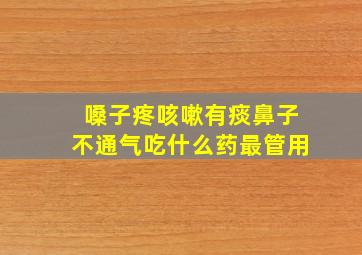 嗓子疼咳嗽有痰鼻子不通气吃什么药最管用