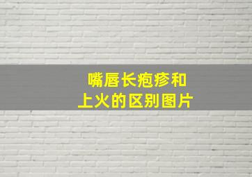 嘴唇长疱疹和上火的区别图片