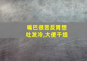 嘴巴很苦反胃想吐发冷,大便干燥