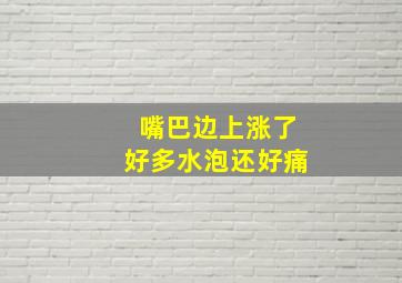 嘴巴边上涨了好多水泡还好痛