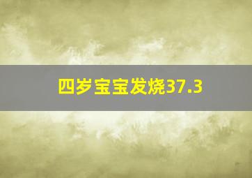 四岁宝宝发烧37.3