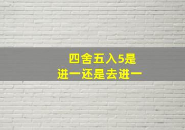 四舍五入5是进一还是去进一