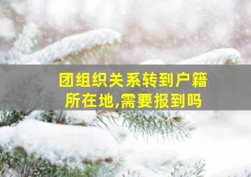 团组织关系转到户籍所在地,需要报到吗