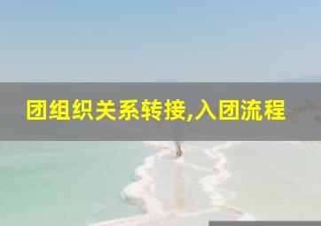 团组织关系转接,入团流程