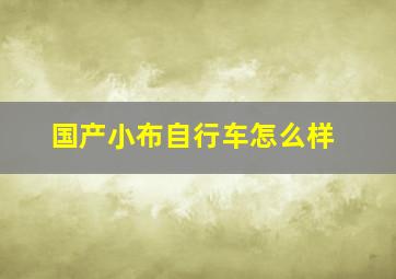 国产小布自行车怎么样