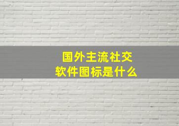 国外主流社交软件图标是什么