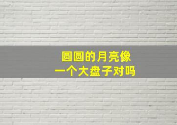 圆圆的月亮像一个大盘子对吗