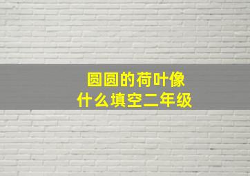 圆圆的荷叶像什么填空二年级