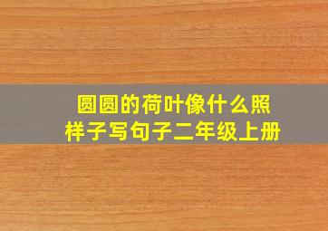 圆圆的荷叶像什么照样子写句子二年级上册