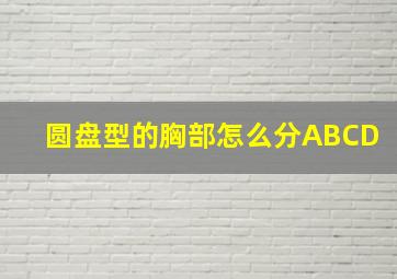 圆盘型的胸部怎么分ABCD