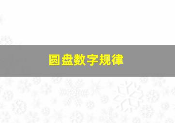 圆盘数字规律