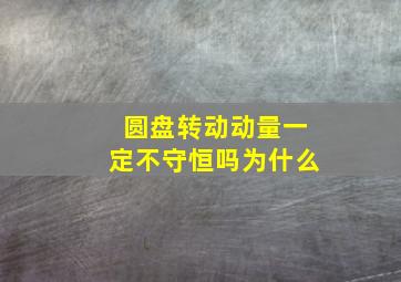 圆盘转动动量一定不守恒吗为什么