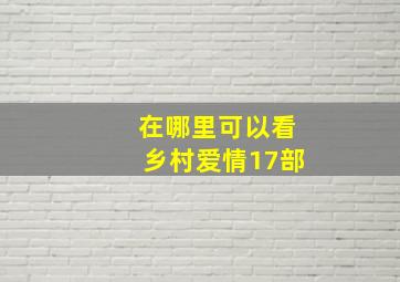 在哪里可以看乡村爱情17部