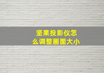 坚果投影仪怎么调整画面大小