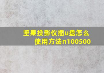 坚果投影仪插u盘怎么使用方法n100500