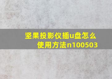 坚果投影仪插u盘怎么使用方法n100503