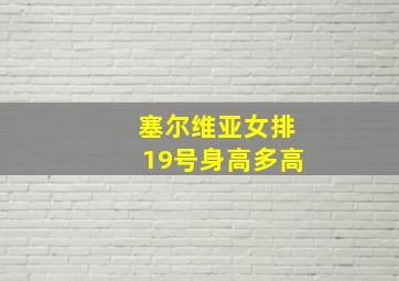 塞尔维亚女排19号身高多高