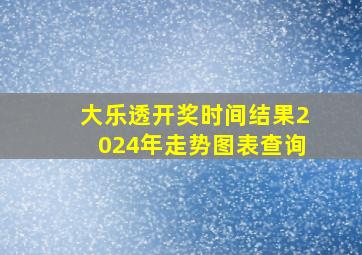 大乐透开奖时间结果2024年走势图表查询