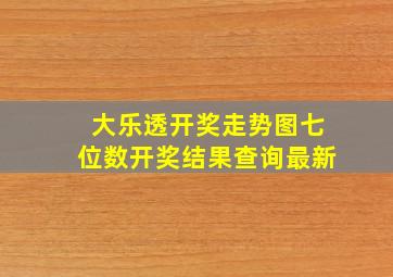 大乐透开奖走势图七位数开奖结果查询最新