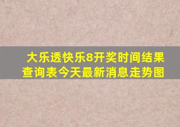 大乐透快乐8开奖时间结果查询表今天最新消息走势图