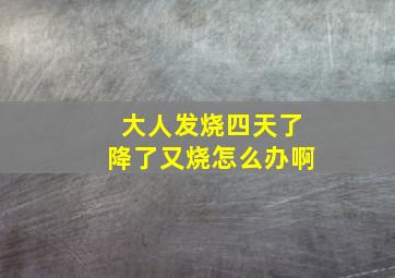 大人发烧四天了降了又烧怎么办啊