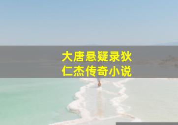 大唐悬疑录狄仁杰传奇小说