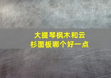 大提琴枫木和云杉面板哪个好一点