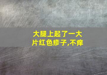 大腿上起了一大片红色疹子,不痒