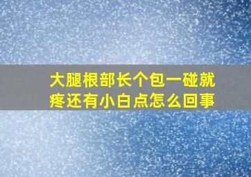 大腿根部长个包一碰就疼还有小白点怎么回事