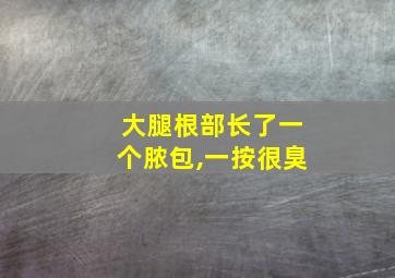 大腿根部长了一个脓包,一按很臭