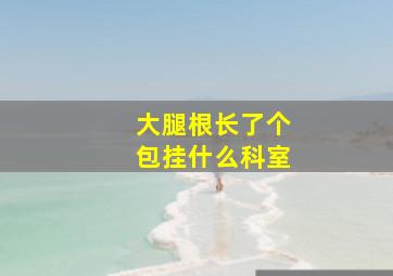 大腿根长了个包挂什么科室