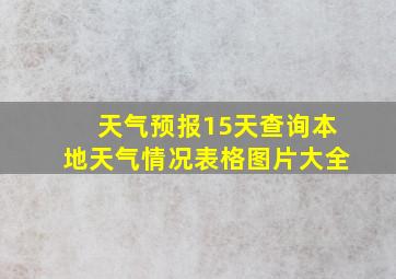 天气预报15天查询本地天气情况表格图片大全