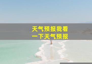 天气预报我看一下天气预报