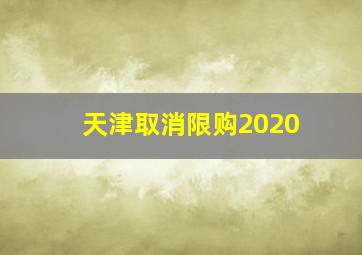 天津取消限购2020