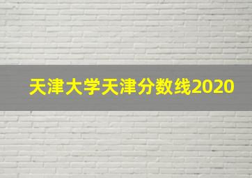 天津大学天津分数线2020