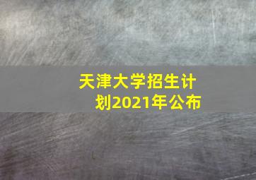 天津大学招生计划2021年公布