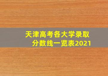 天津高考各大学录取分数线一览表2021