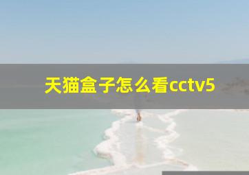 天猫盒子怎么看cctv5