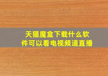 天猫魔盒下载什么软件可以看电视频道直播