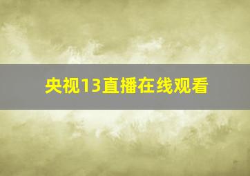 央视13直播在线观看