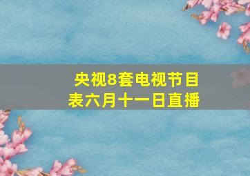 央视8套电视节目表六月十一日直播