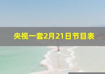 央视一套2月21日节目表