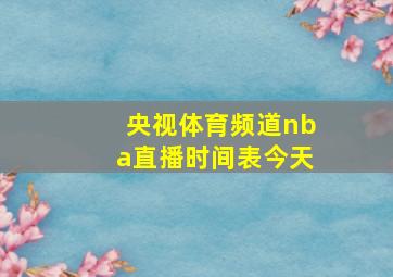 央视体育频道nba直播时间表今天