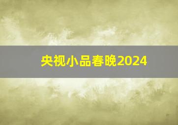 央视小品春晚2024