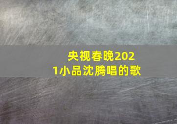 央视春晚2021小品沈腾唱的歌